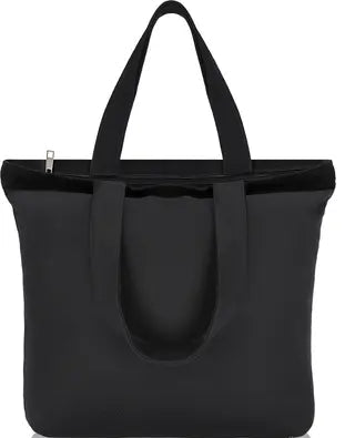 Tote Bag with zipper in Black with Sunflower design Angie's Custom Creations