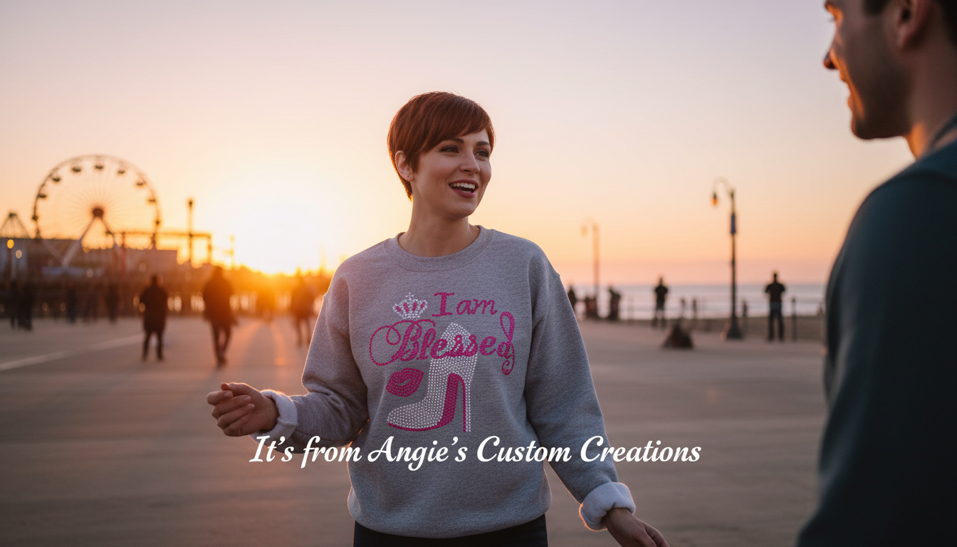 I Am Blessed Rhinestone graphic Shirt