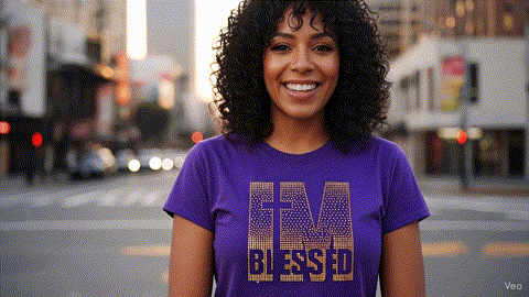 IM Blessed! Rhinestone Graphic Shirt - Angie's Custom Creations