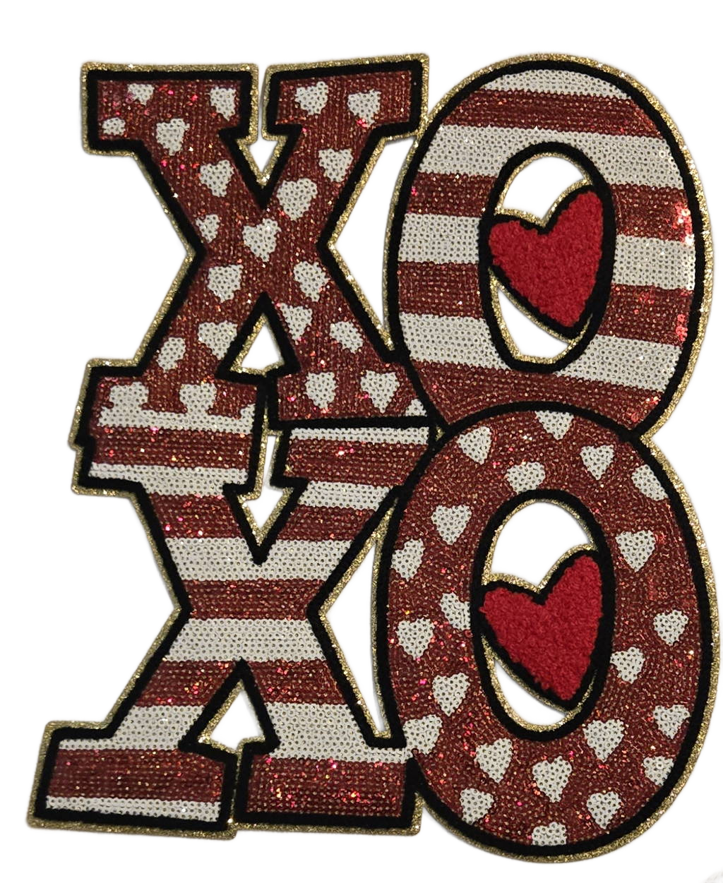 XOXO ❤️ sequin and chenille Patch Shirt - Angie's Custom Creations