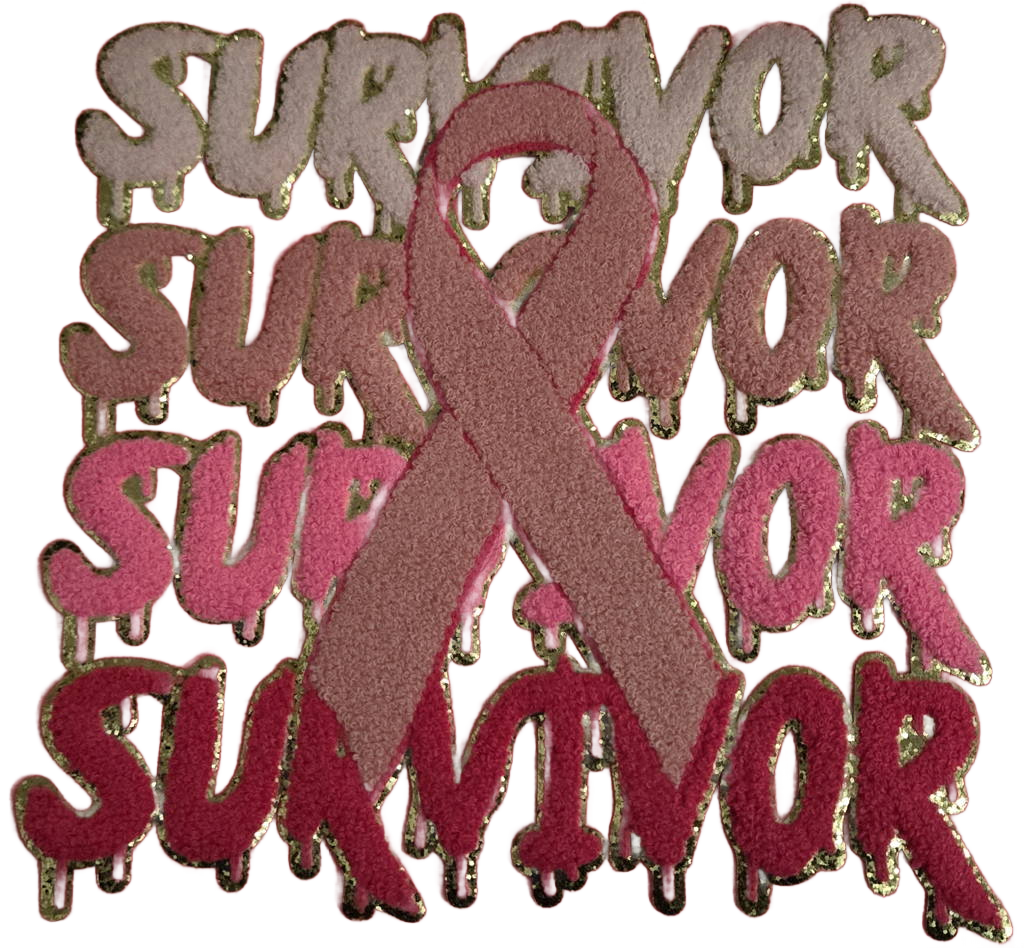 embroidered patch I'm A Survivor! Graphic Patch - Angie's Custom Creations