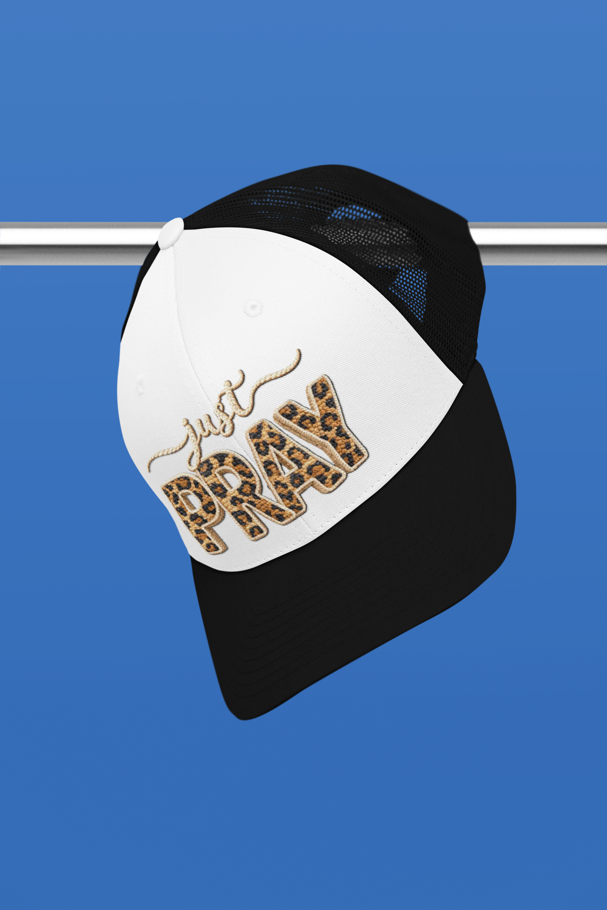 Just Pray Faux Yarn Hat Graphic