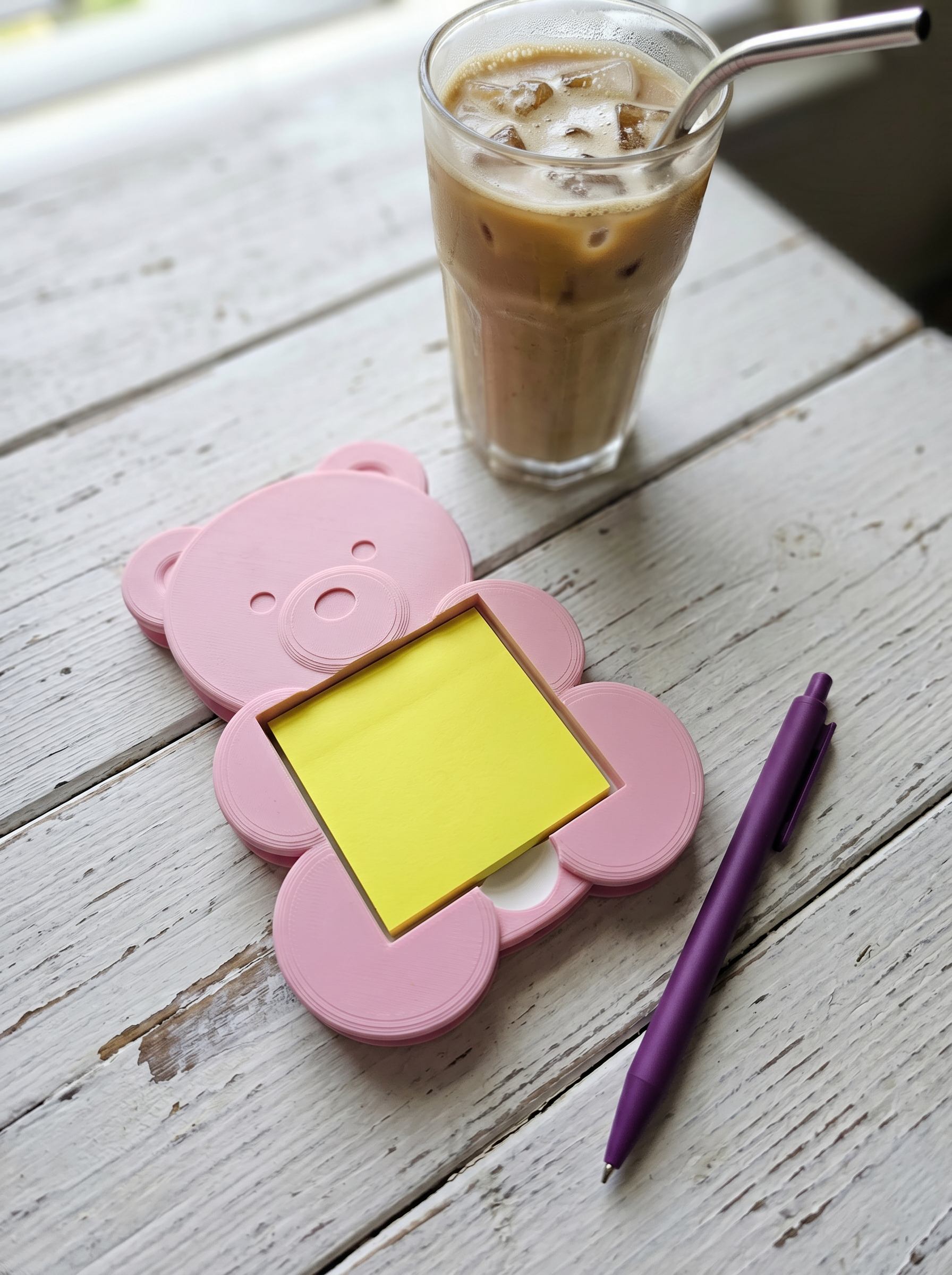 Gummie Bear Sticky Note holder-Pink