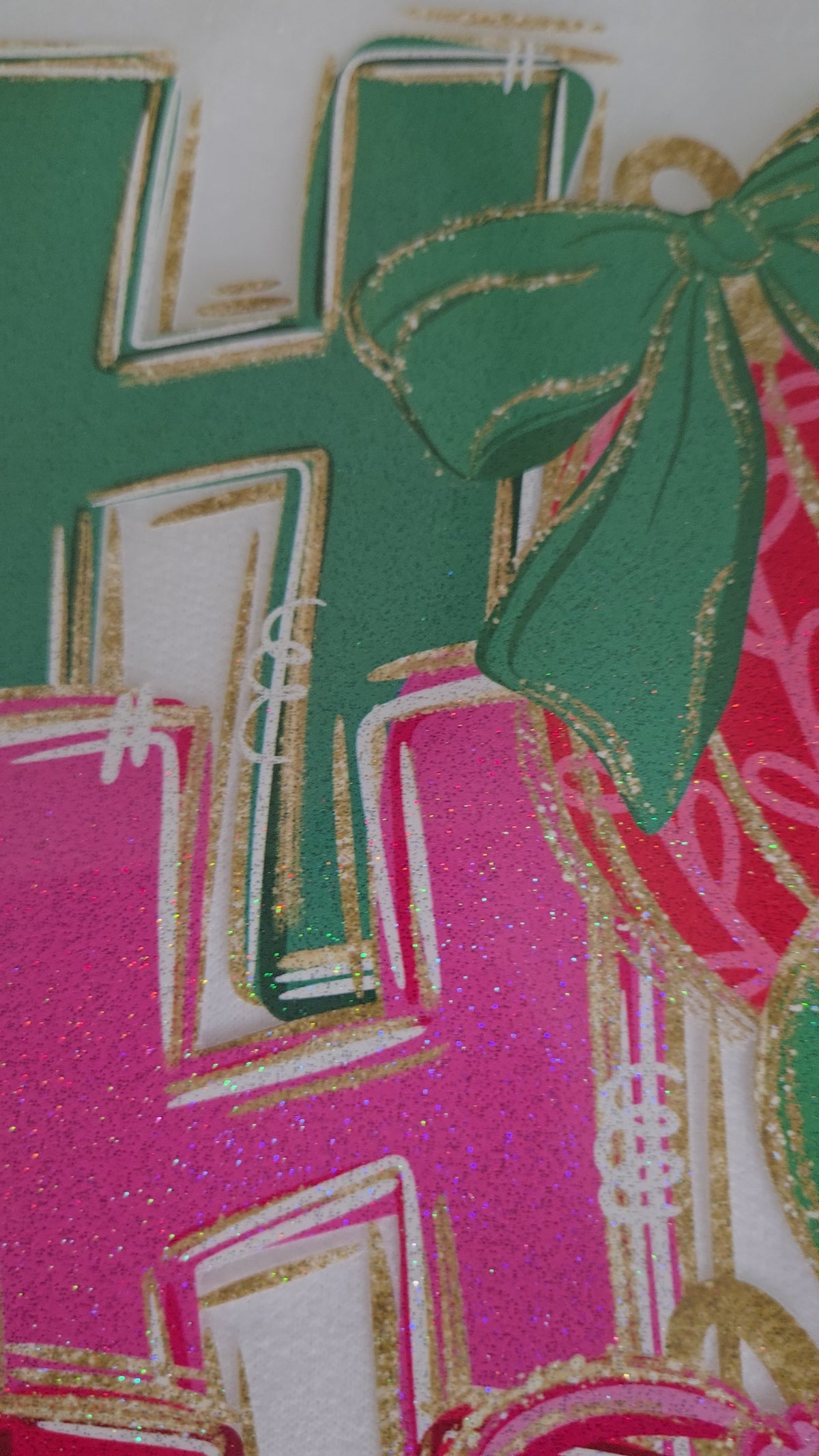 HO HO HO Ornaments glitter infused Glitter graphic shirt