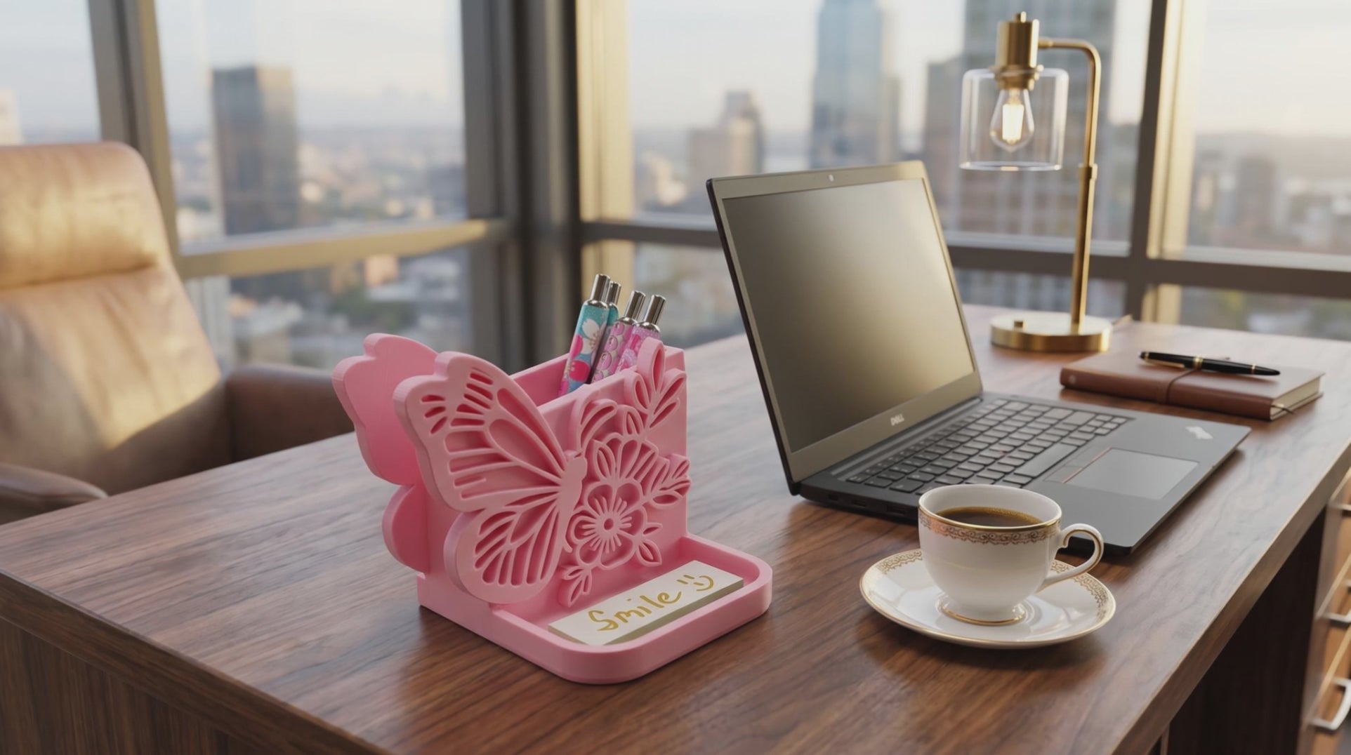Butterfly Desk Organizer Pen holder