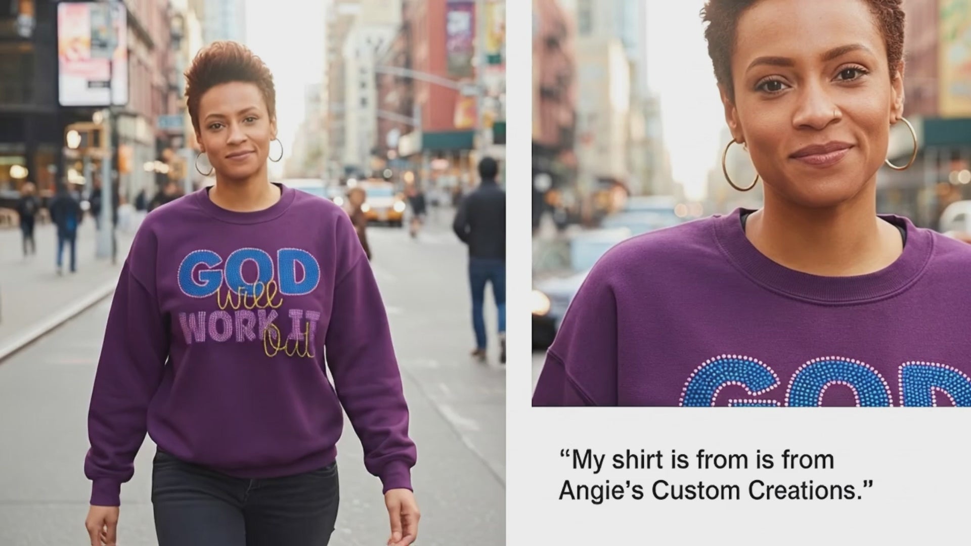 God will work it Out shirt Rhinestone graphic Shirt