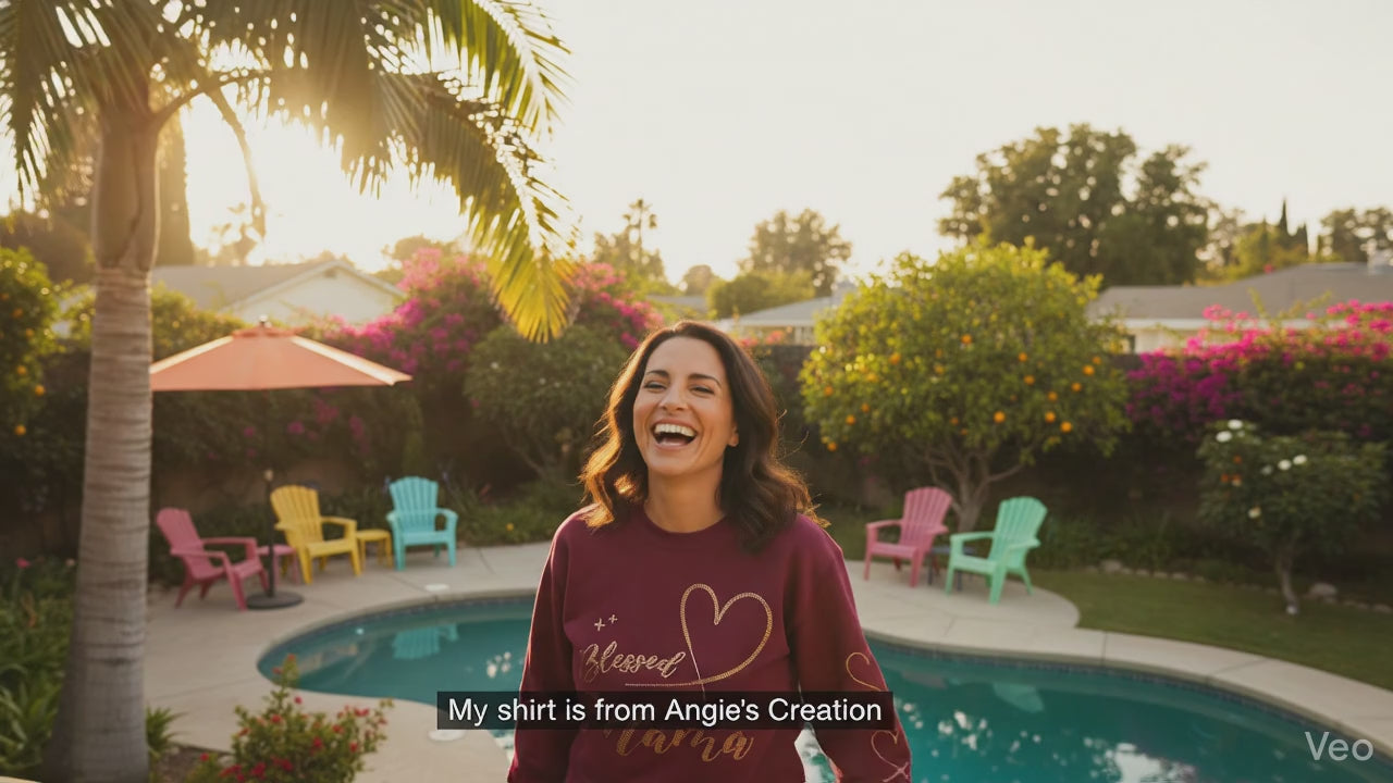 Blessed MAMA with Hearts Spangle graphics