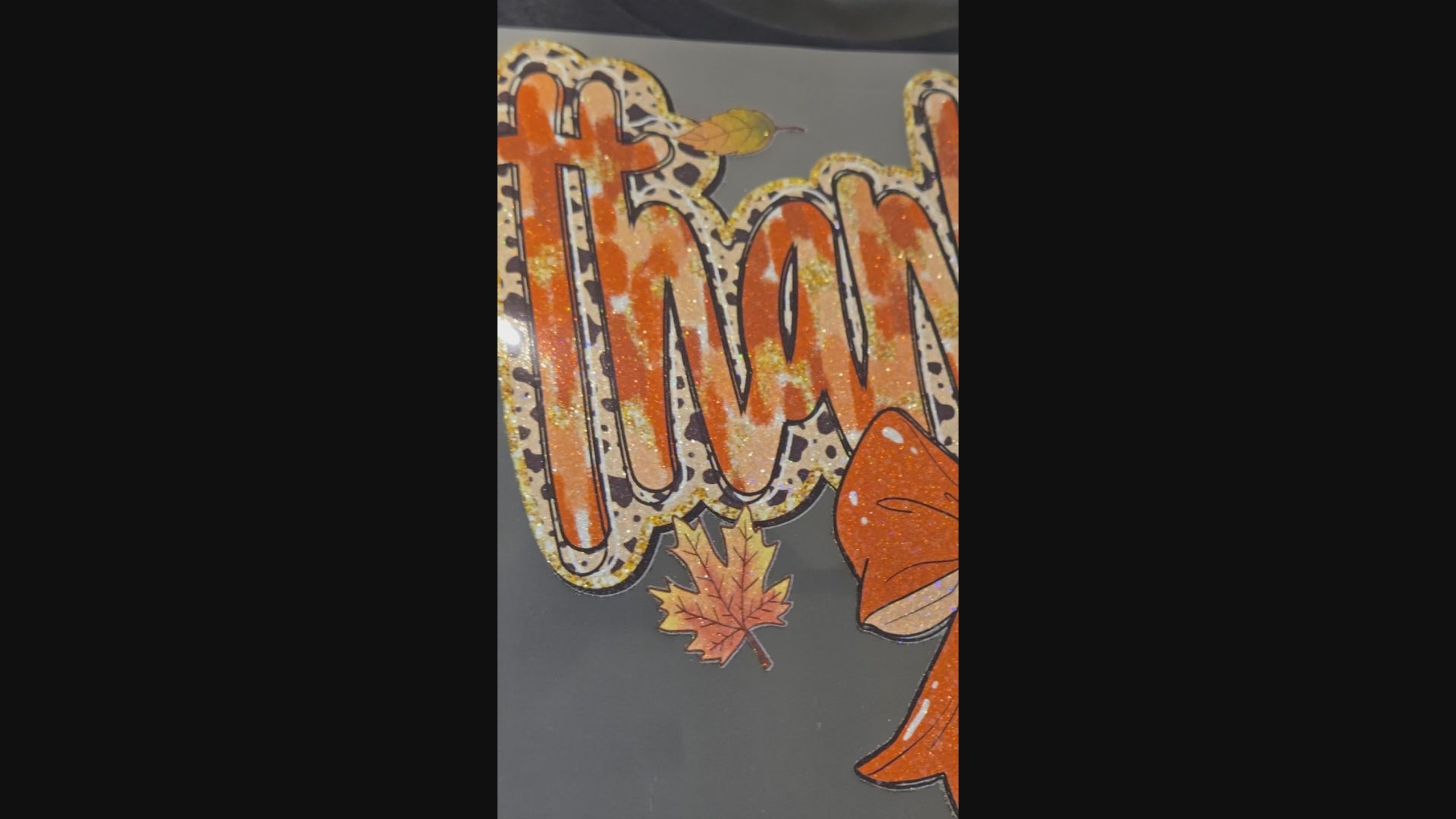 Thanksgiving Shirt Thankful! Glitter Infused Graphic