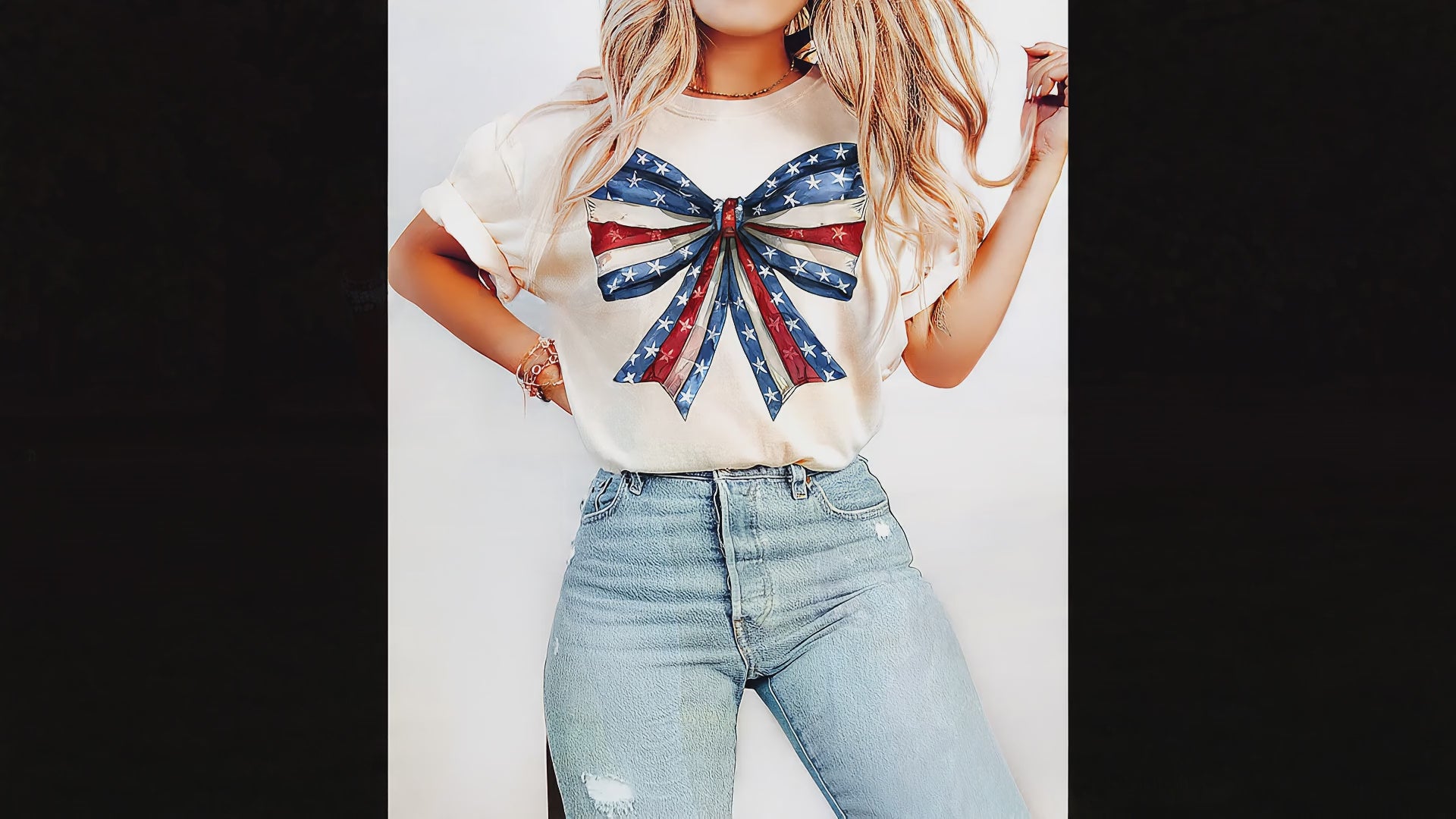Patriotic Bow graphic shirt: A Stylish Celebration of Patriotism