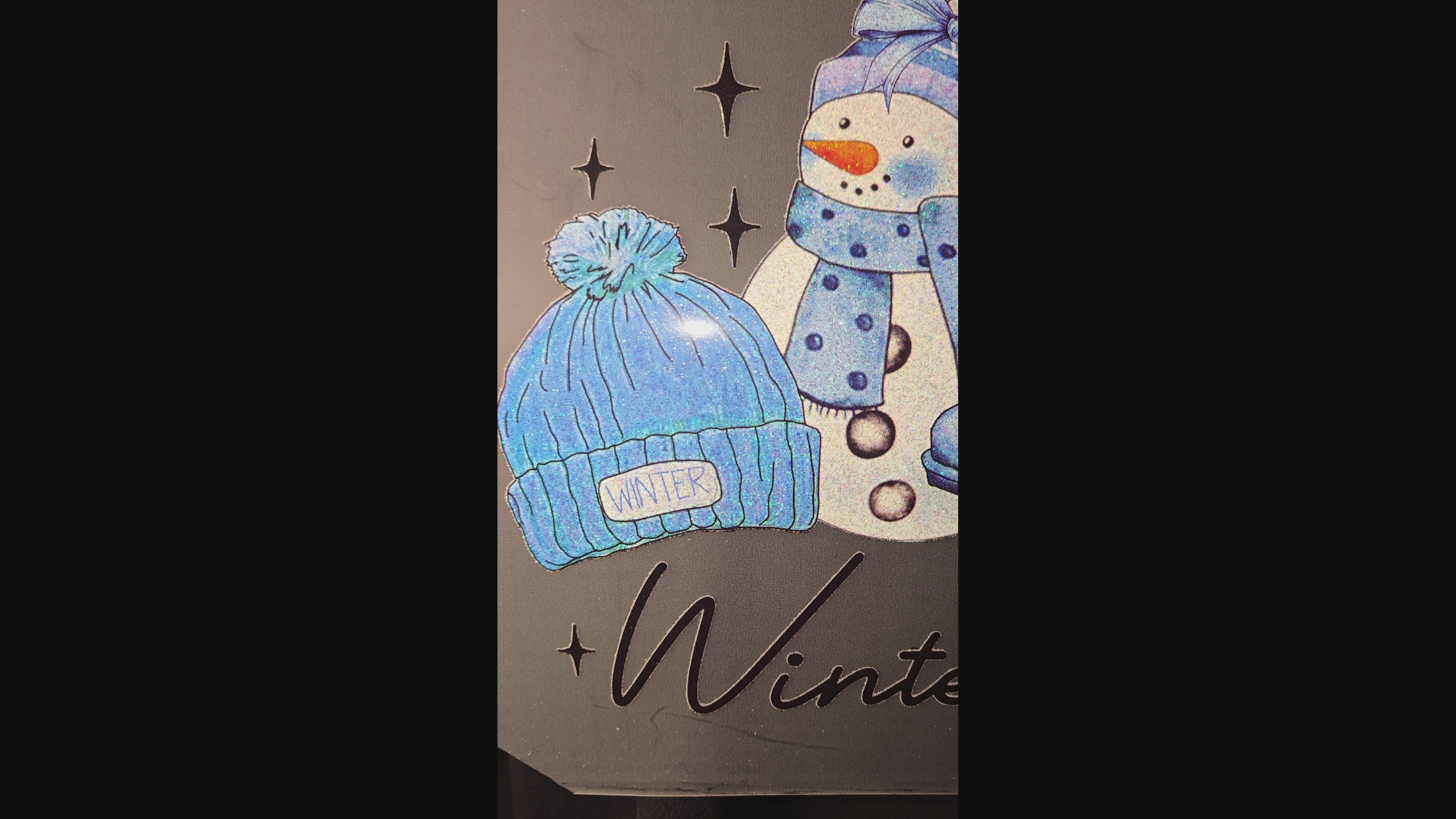 Trendy Apparel: My Blue Winter Basics Glitter Infused Graphic