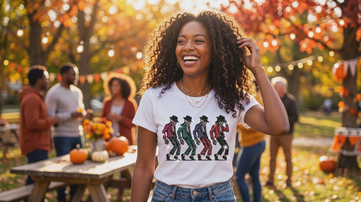 Thriller Nights Skeleton Dance Graphic Tee