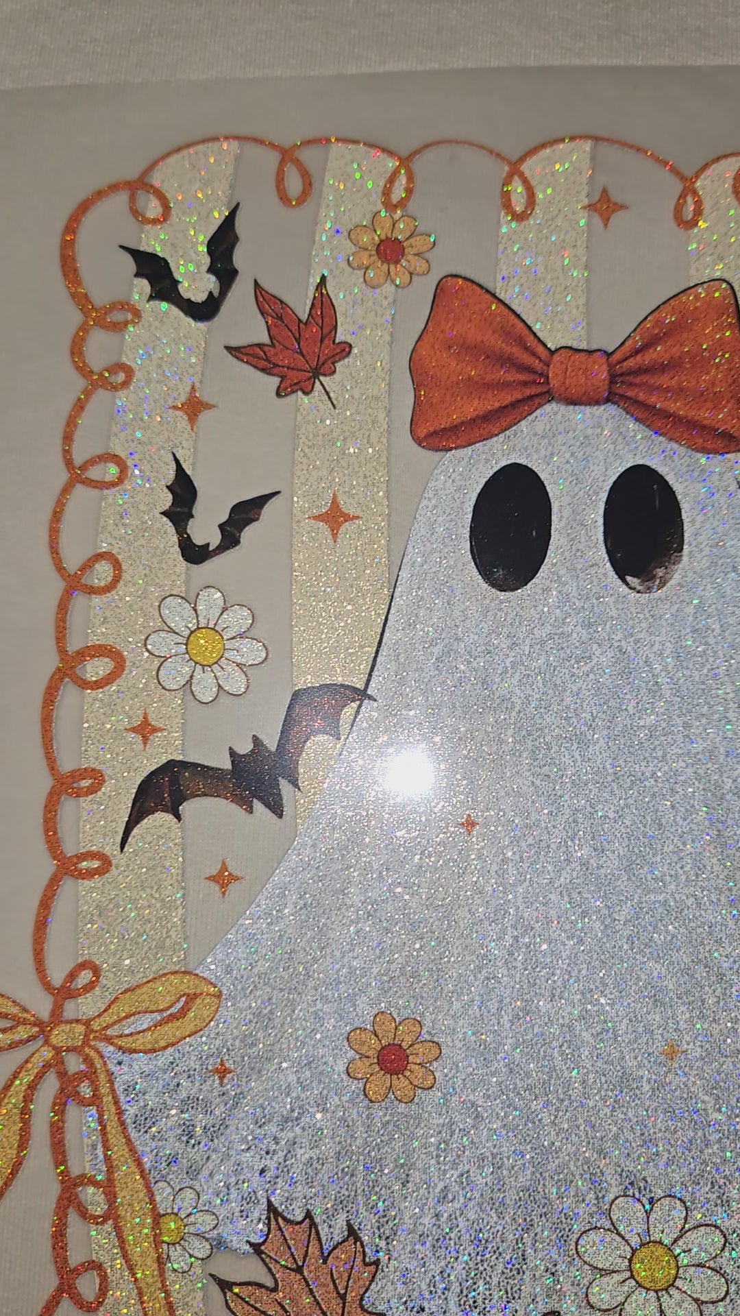 Lacy Lady Ghost Glitter Infused Graphic