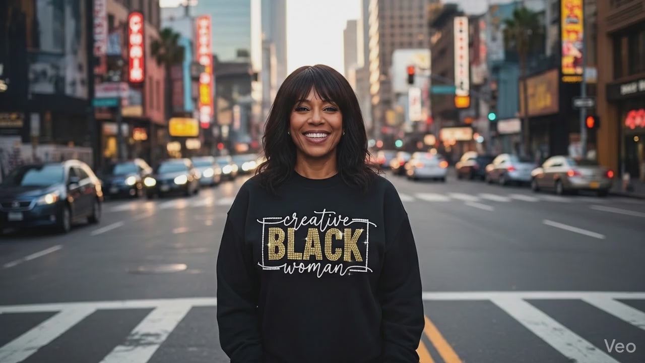 Creative Black woman graphic shirt