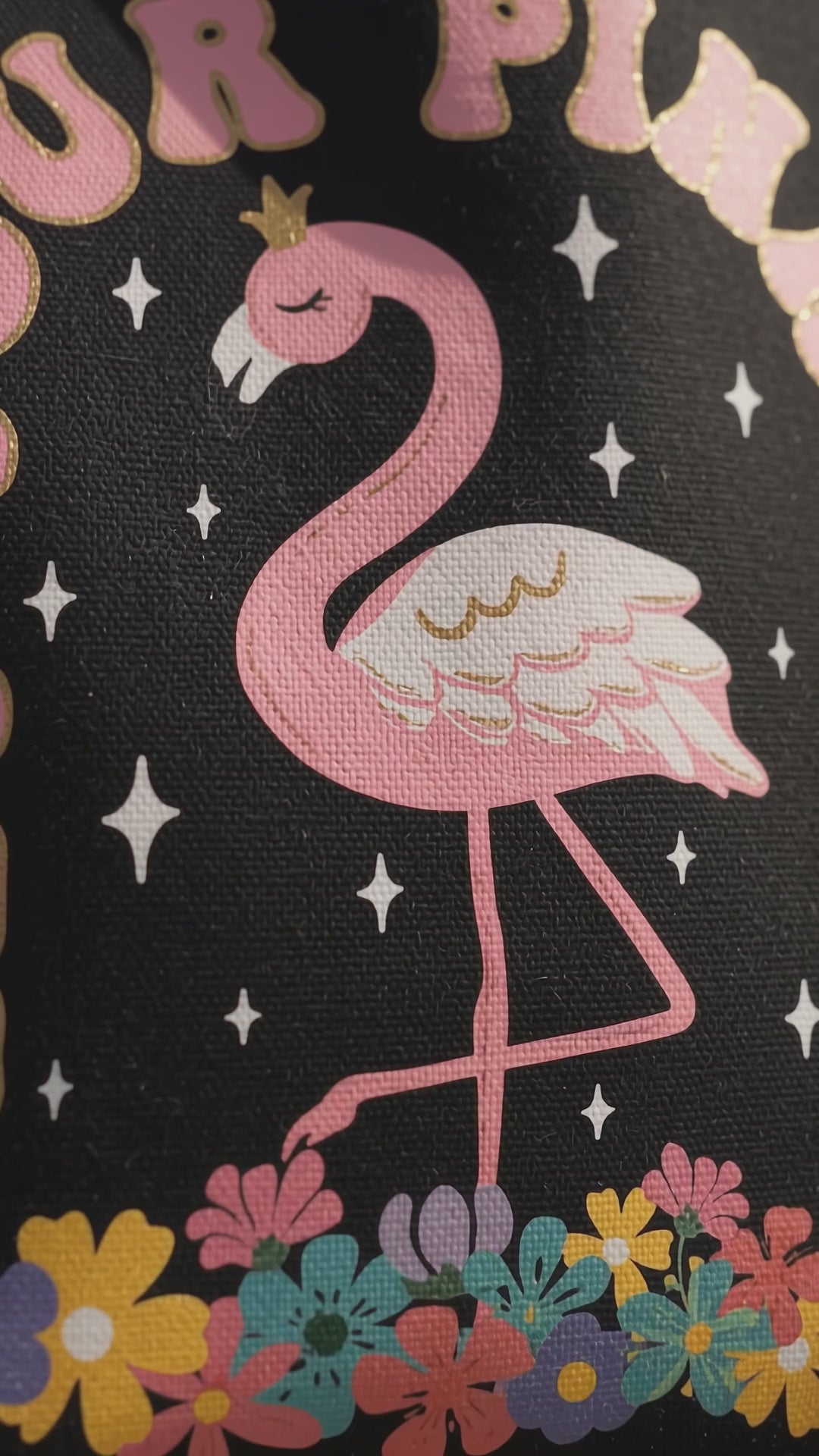 In the pink Flamingo Canvas Tote Bag
